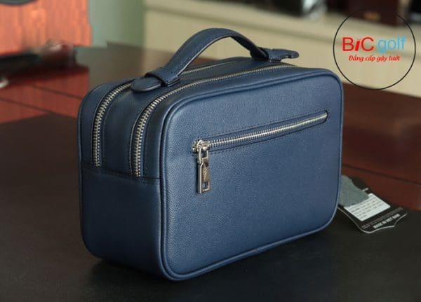 túi cầm tay golf 2 ngăn da epsom khóa số