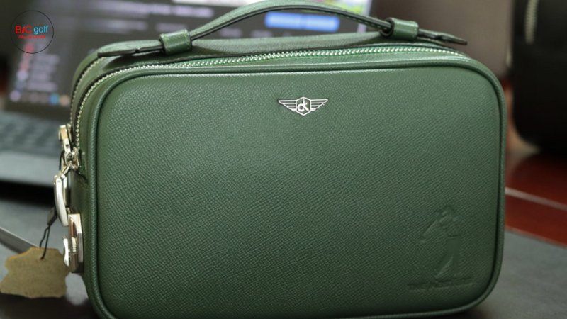 túi cầm tay Golf 2 ngăn da Epsom khóa số